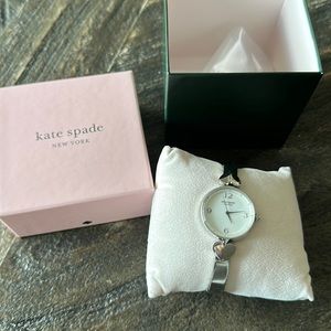 Kate Spade Hollis Three Hand Silver Watch